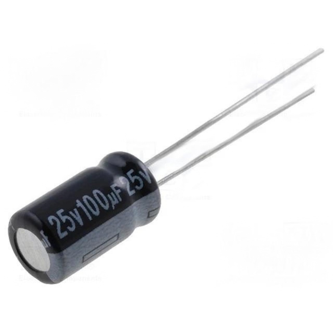 25V 100µF Electrolytic Capacitor