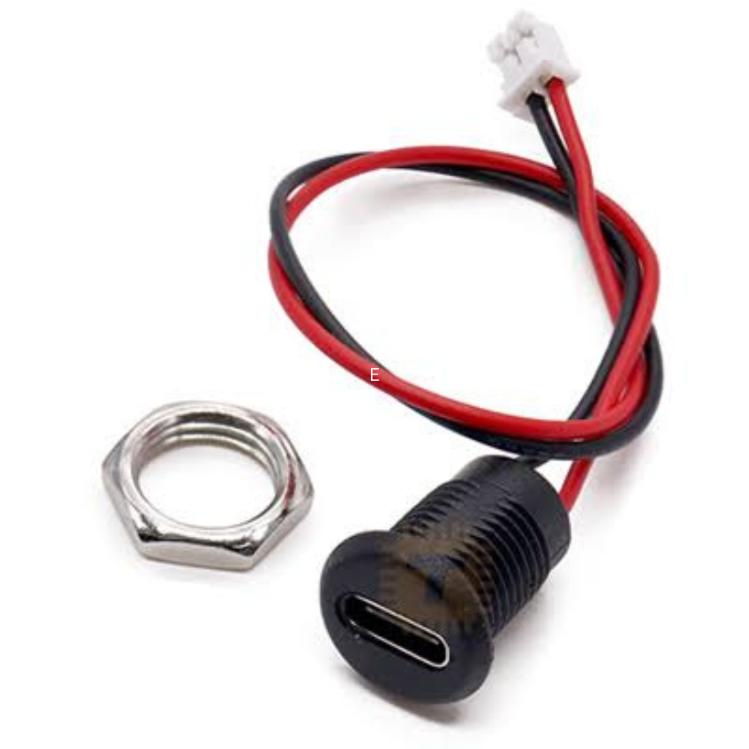 1PC USB Type-C Female Socket With Wires